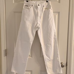 Vintage Calvin Klein White High-waisted Jeans